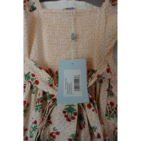 Hill House Home The Pippa Dress Block Print Poppy Ruffle Sleeve Cottagecore S - Picture 8 of 12